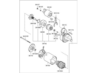 Hyundai 36100-2E200 Starter Assembly