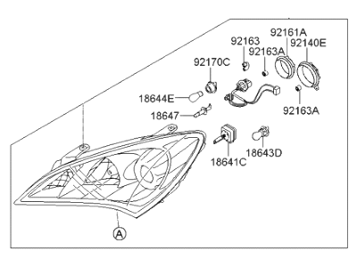 Hyundai Genesis Coupe Headlight - 92103-2M070