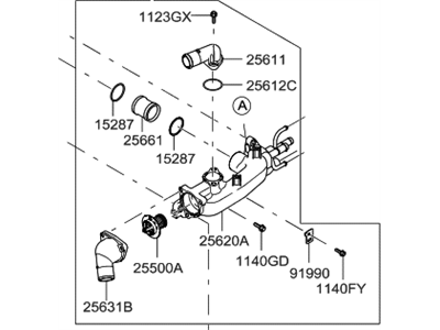 Hyundai 25600-3C101 Control Assembly-Coolant Temperature