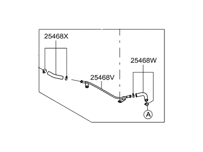 Hyundai 25468-3C230 Hose Assembly-Water Ventilator