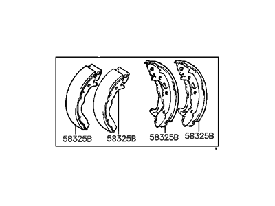 1991 Hyundai Scoupe Brake Shoe - 58305-23A00