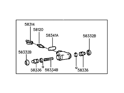 1991 Hyundai Excel Wheel Cylinder - 58330-24003