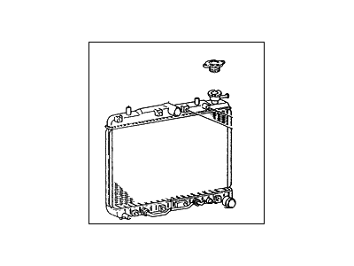 1990 Hyundai Scoupe Radiator - 25310-24001