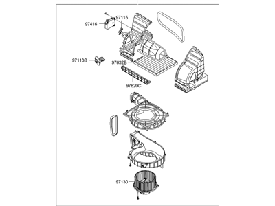 Hyundai 97206-1E101 Blower Unit