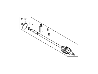 Hyundai 49580-4R200 Joint & Shaft Kit-Front Axle W