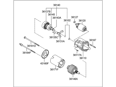 Hyundai 36100-3E100 Starter Assembly