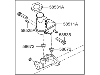 2012 Hyundai Santa Fe Brake Master Cylinder - 58510-1U701