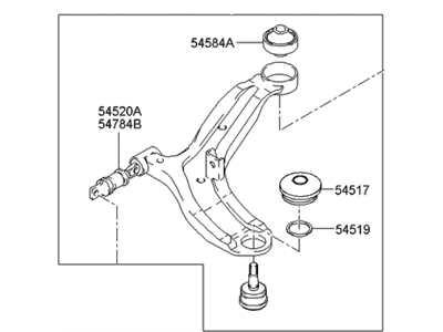 Hyundai 54501-2C001 Arm Complete-LWR RH