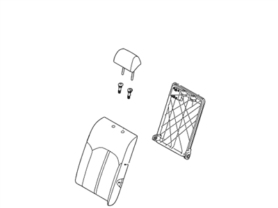 Hyundai 89300-C2040-SMK Back Assembly-Rear Seat LH