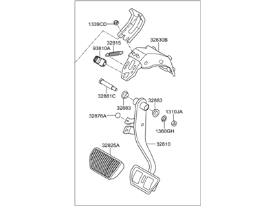 2015 Hyundai Genesis Brake Pedal - 32800-B1300