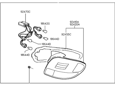 Hyundai 92401-27050 Lamp Assembly-Rear Combination,LH