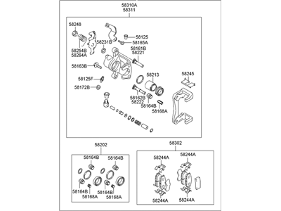 Hyundai 58230-2C510 Brake Assembly-Rear Wheel,RH