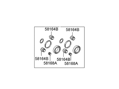 Hyundai 58303-28A00 Seal Kit-Rear Disc Brake