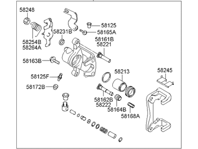 2004 Hyundai Tiburon Brake Caliper - 58310-2CA30