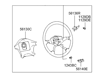 Hyundai 56120-3D100-LK Steering Wheel Body Assembly