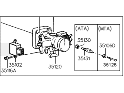 Hyundai 35100-26000 Body Assembly-Throttle