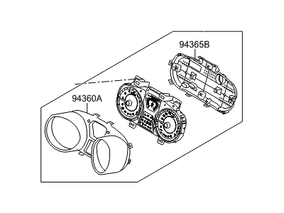 2015 Hyundai Elantra Speedometer - 94004-3X200