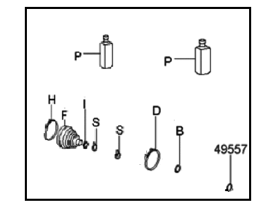 Hyundai Accent CV Joint Boot - 49609-25A10