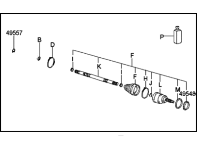 Hyundai Accent CV Joint - 49507-25B10