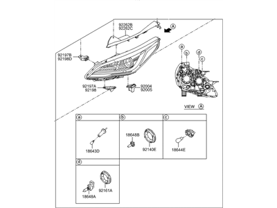 Hyundai 92102-E6200 Headlamp Assembly, Right