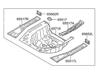 Hyundai 65520-F2010 Panel Assembly-Rear Floor Rear Complete