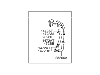 Hyundai 28235-2B700 Pipe & Hose Assembly-Turbo Changer WATERFEED