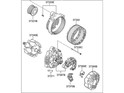 2010 Hyundai Sonata Alternator - 37300-25201