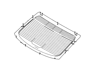 Hyundai 87110-F2AC0 Glass Assembly-Rear Window