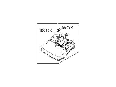 Hyundai 92800-3K001-QS Overhead Console Lamp Assembly