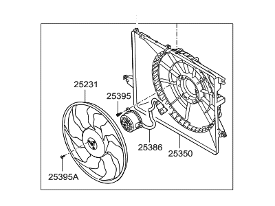 Hyundai Santa Fe Fan Motor - 25380-B8800