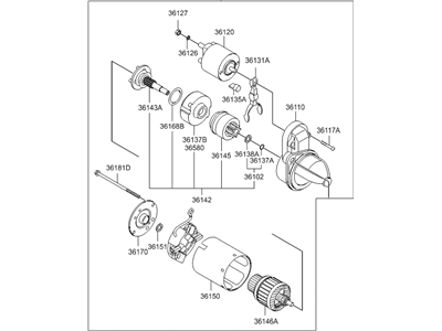Hyundai 36100-2E120 Starter Assembly