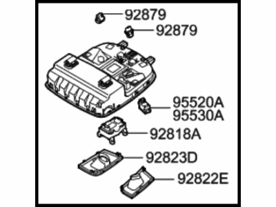 2017 Hyundai Sonata Hybrid Dome Light - 92810-C2100-PPB