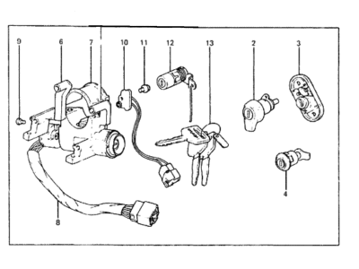 1987 Hyundai Excel Door Lock Cylinder - 81905-21040