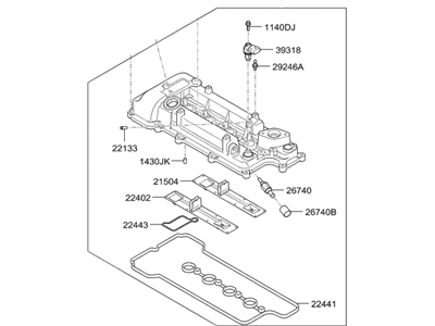 Hyundai 22410-2B612 Cover Assembly-Rocker