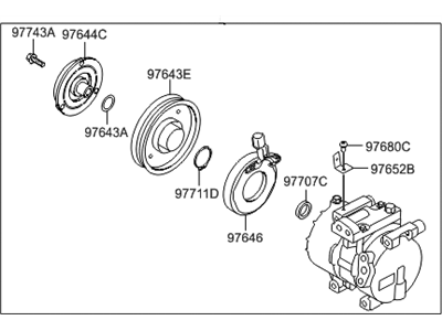 Hyundai 97701-1R000 Compressor Assembly