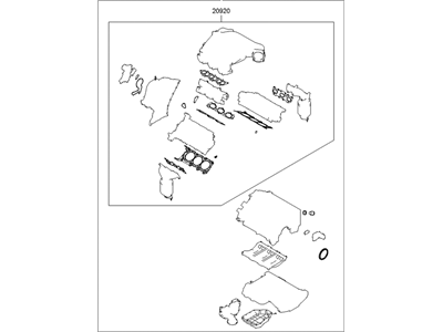 Hyundai 20910-3CG00 Gasket Kit-Engine Overhaul