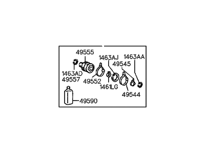 Hyundai 49504-24A01 Damper Kit-Front Axle Dynamic