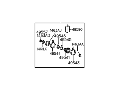 Hyundai 49509-24A00 Boot Kit-Front Axle Wheel Side