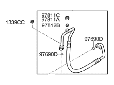Hyundai Genesis G80 A/C Hose - 97762-B1310