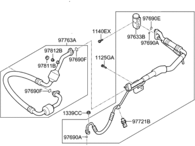 Hyundai Genesis G80 A/C Hose - 97775-B1100