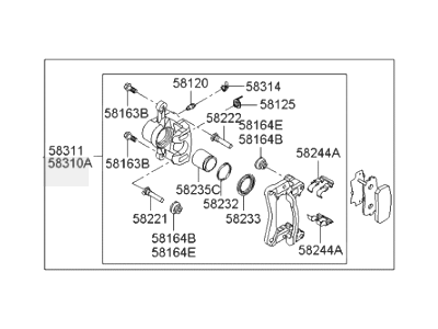 Hyundai Veracruz Brake Caliper Bracket - 58210-3J000