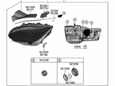 2023 Hyundai Ioniq 6 Headlight - 92102-KL120