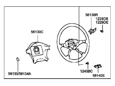 Hyundai 56120-38550-LT Steering Wheel Body Assembly