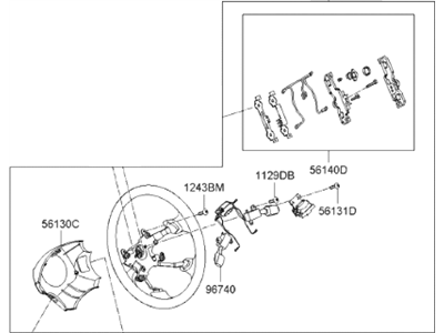 2007 Hyundai Tucson Steering Wheel - 56110-2E790-U7