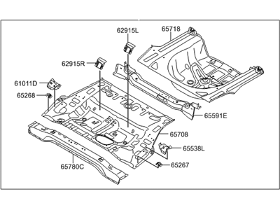 2016 Hyundai Sonata Floor Pan - 65510-C2000