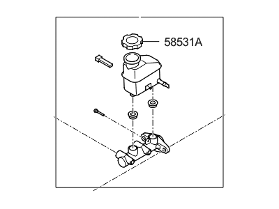 2006 Hyundai Elantra Brake Master Cylinder - 58510-2H300