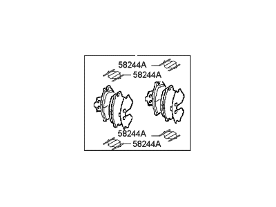 1998 Hyundai Elantra Brake Pad Set - 58302-29A00