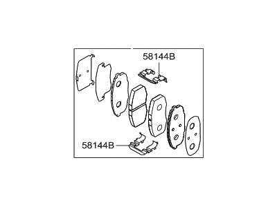 Hyundai Brake Pad Set - 58101-F2A00