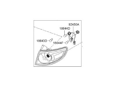 Hyundai 92401-0W050 Lamp Assembly-Rear Combination Outside,LH