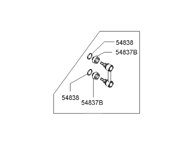 2006 Hyundai Tiburon Sway Bar Link - 54840-2C000